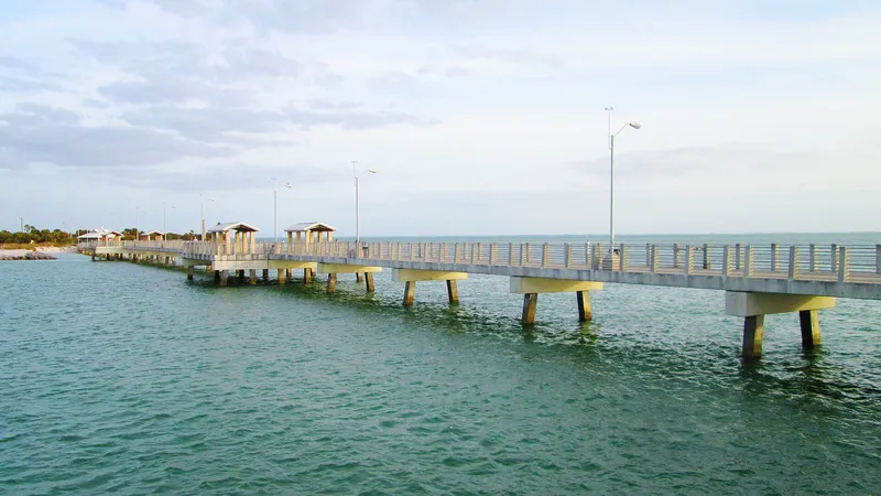 Fort De Soto Gulf Pier over the Gulf of Mexico